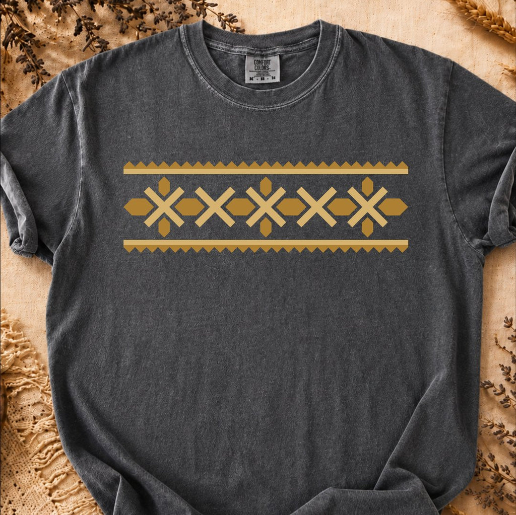 Golden Solstice Motif, Ancient Symbols T-Shirt, Heavyweight