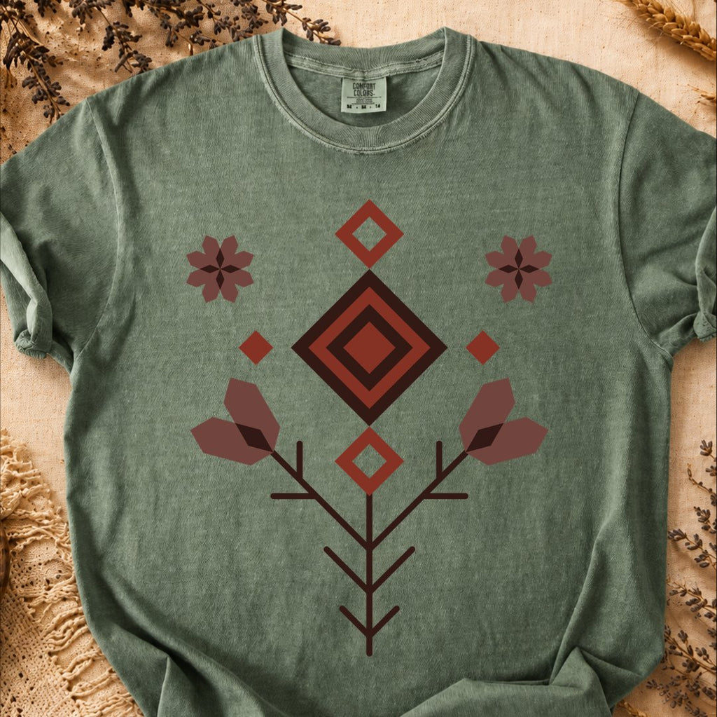 Heritage Flower II, Ancient Symbols T-Shirt, Heavyweight