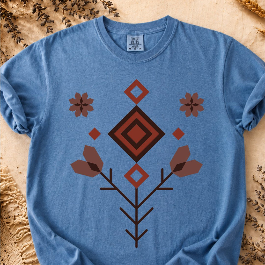 Heritage Flower II, Ancient Symbols T-Shirt, Heavyweight