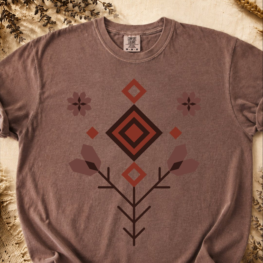 Heritage Flower II, Ancient Symbols T-Shirt, Heavyweight