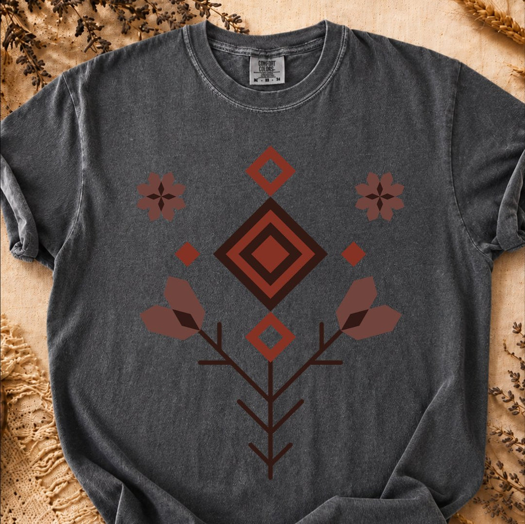 Heritage Flower II, Ancient Symbols T-Shirt, Heavyweight