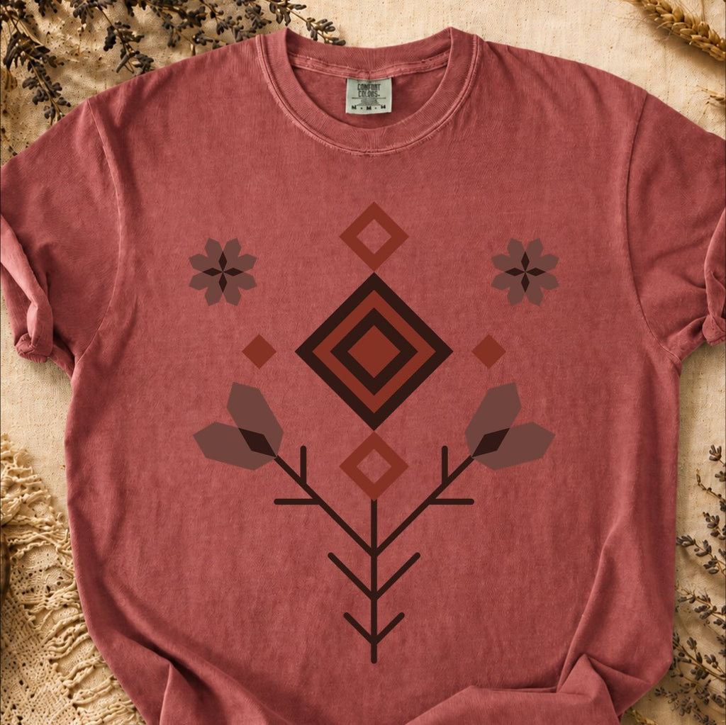 Heritage Flower II, Ancient Symbols T-Shirt, Heavyweight