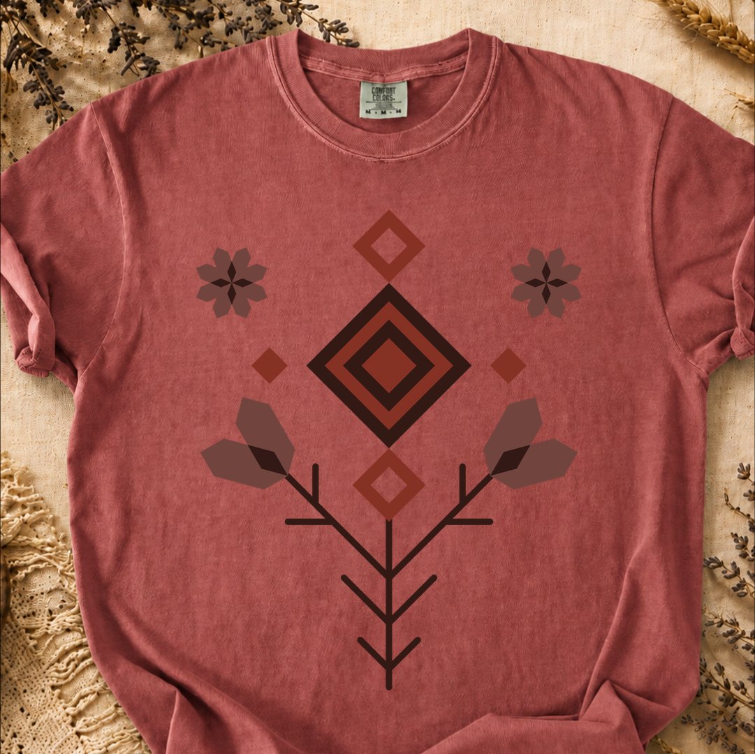 Heritage Flower II, Ancient Symbols T-Shirt, Heavyweight