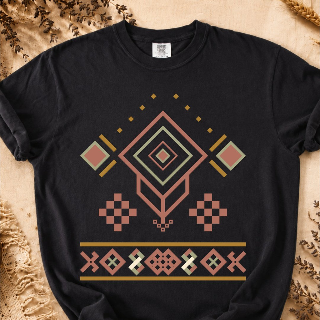 Pattern of Vitality, Ancient Symbols T-Shirt, Heavyweight