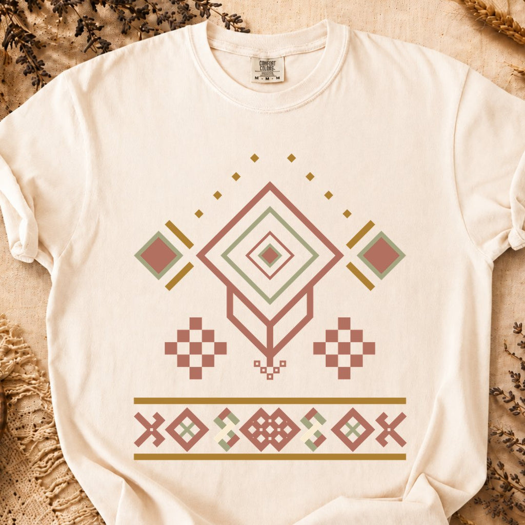 Pattern of Vitality, Ancient Symbols T-Shirt, Heavyweight