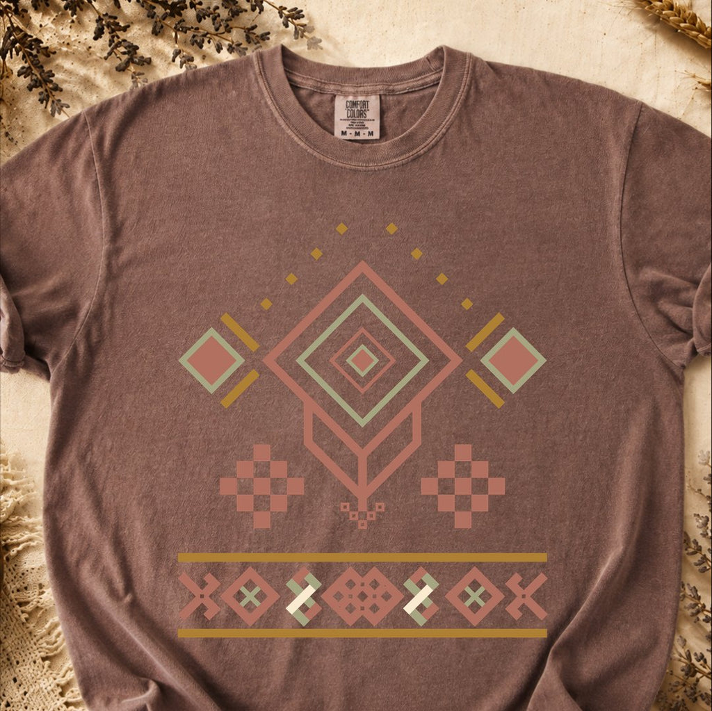 Pattern of Vitality, Ancient Symbols T-Shirt, Heavyweight