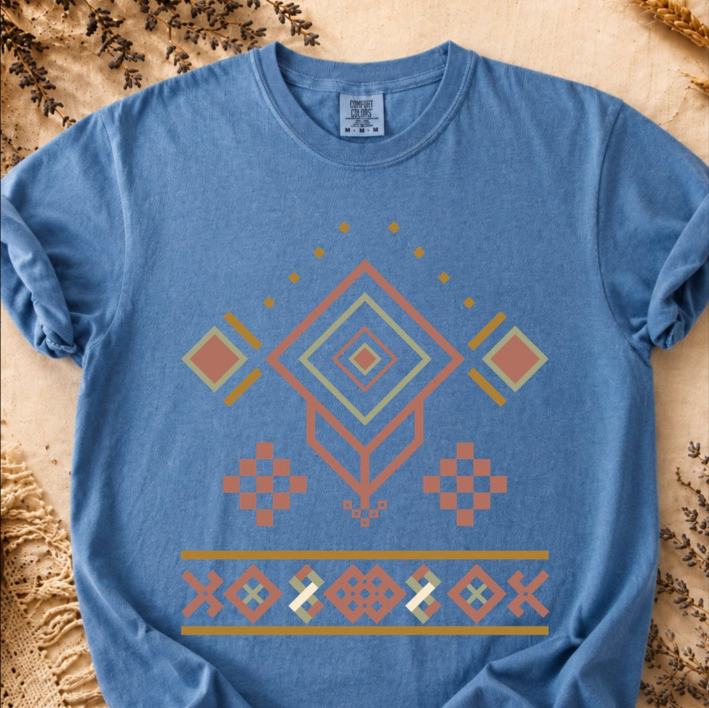Pattern of Vitality, Ancient Symbols T-Shirt, Heavyweight