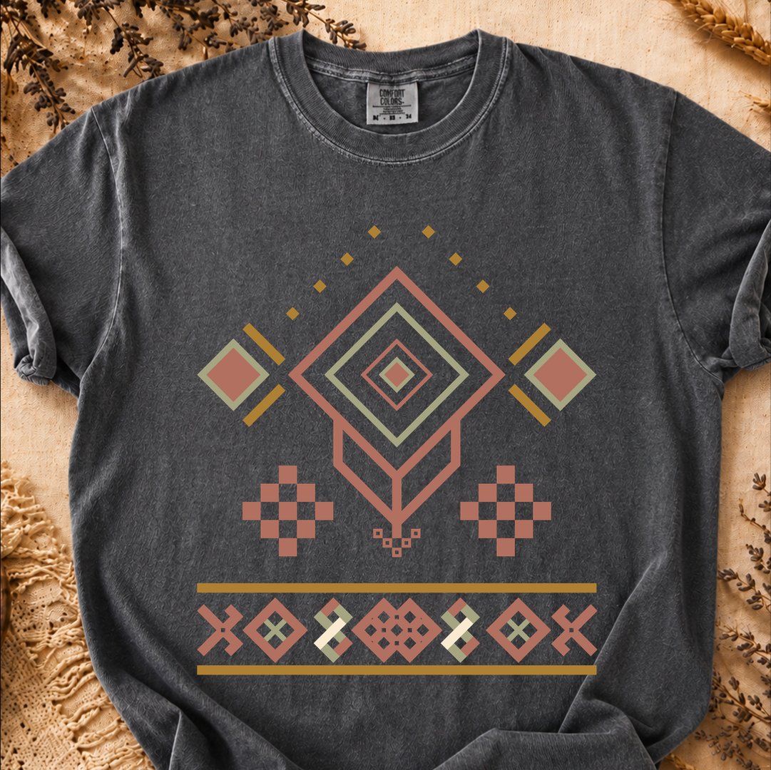 Pattern of Vitality, Ancient Symbols T-Shirt, Heavyweight