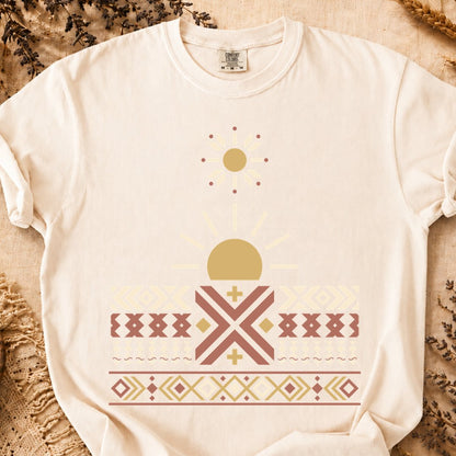 Quiet Sunburst, Ancient Symbols T-Shirt, Heavyweight