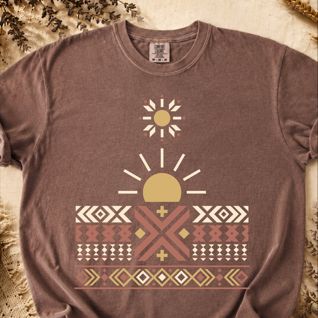 Quiet Sunburst, Ancient Symbols T-Shirt, Heavyweight