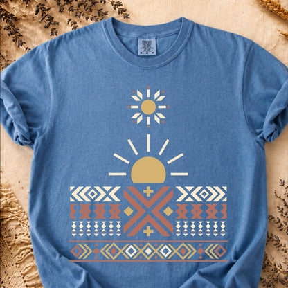 Quiet Sunburst, Ancient Symbols T-Shirt, Heavyweight