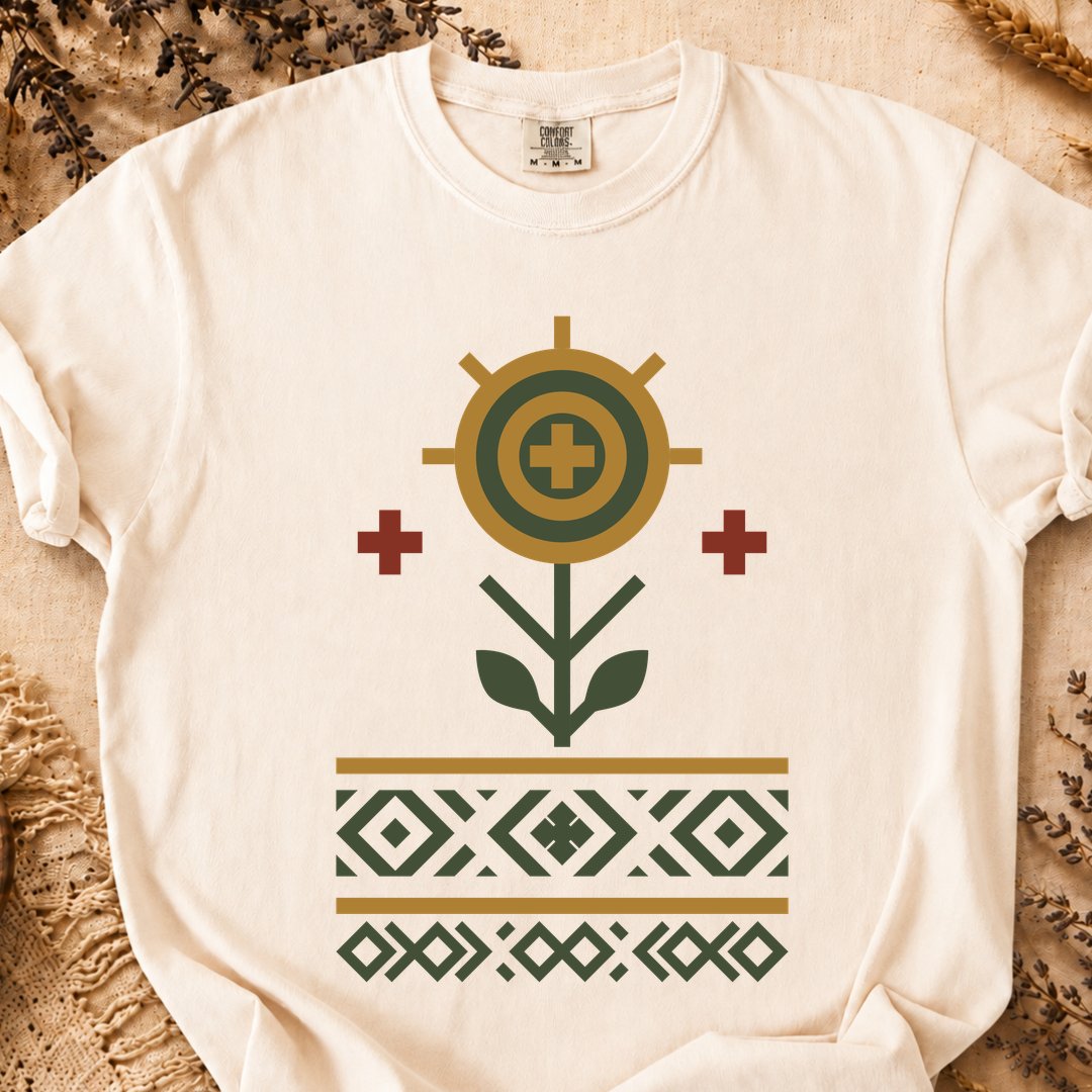 Roots of the Earth Creation, Ancient Symbols T-Shirt, Heavyweight