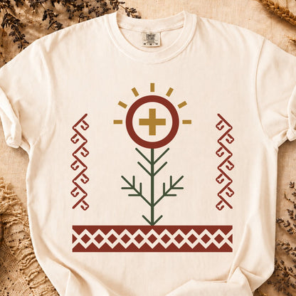 Solar Bloom, Ancient Symbols T-Shirt, Heavyweight
