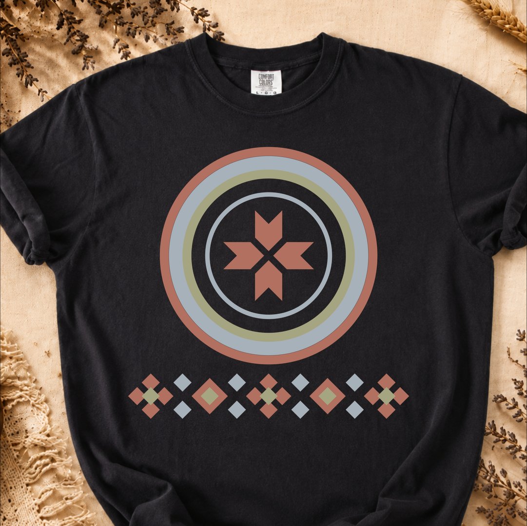 Solstice Circle, Ancient Symbols T-Shirt, Heavyweight