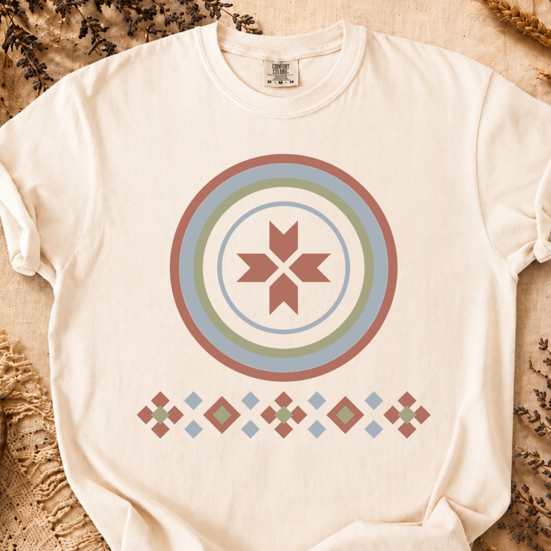 Solstice Circle, Ancient Symbols T-Shirt, Heavyweight