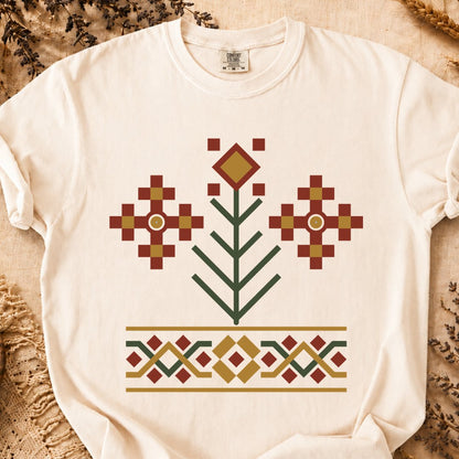 Spirit Tree Geometry, Ancient Symbols T-Shirt, Heavyweight