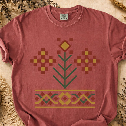 Spirit Tree Geometry, Ancient Symbols T-Shirt, Heavyweight