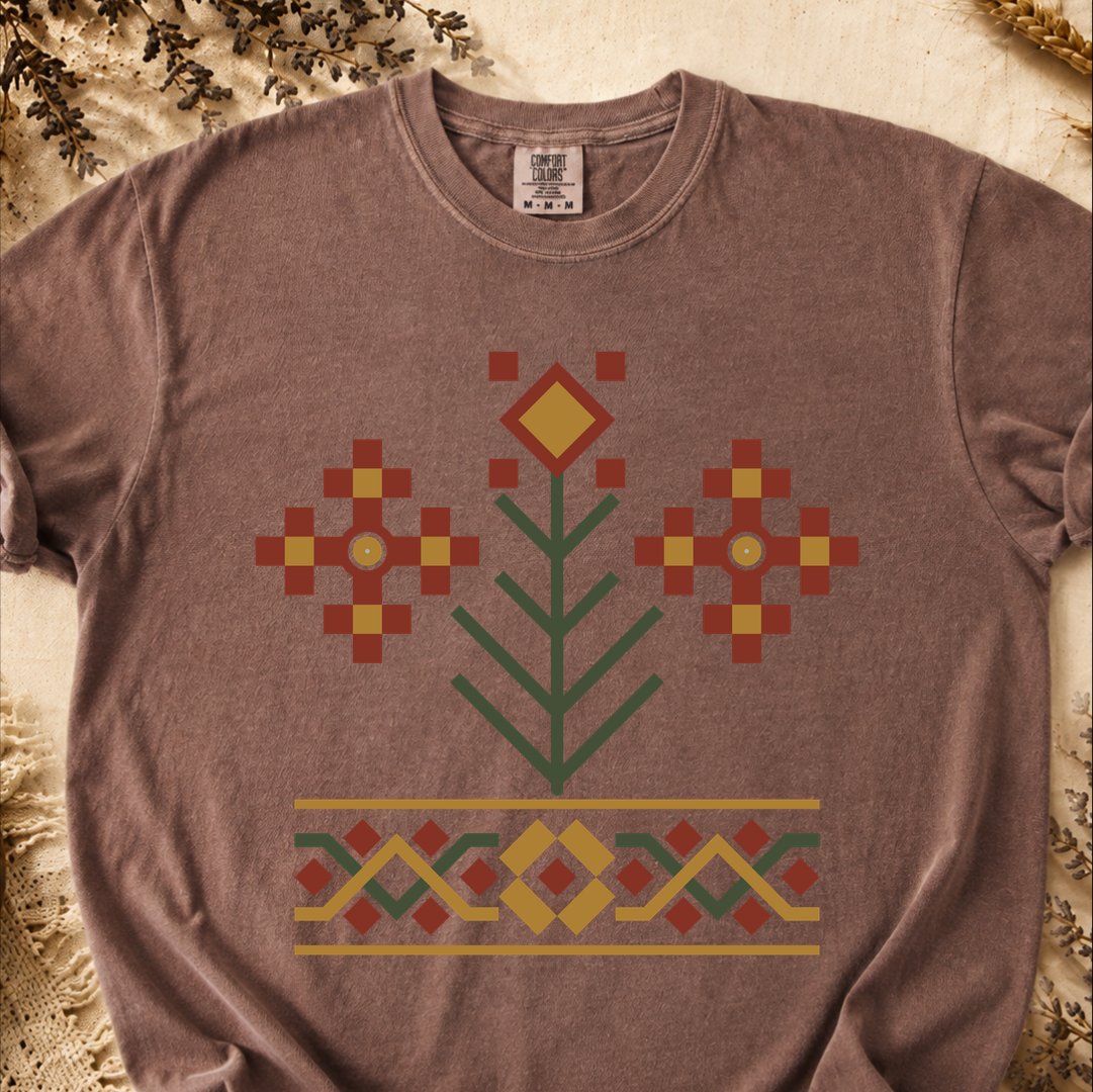 Spirit Tree Geometry, Ancient Symbols T-Shirt, Heavyweight