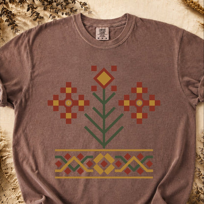 Spirit Tree Geometry, Ancient Symbols T-Shirt, Heavyweight