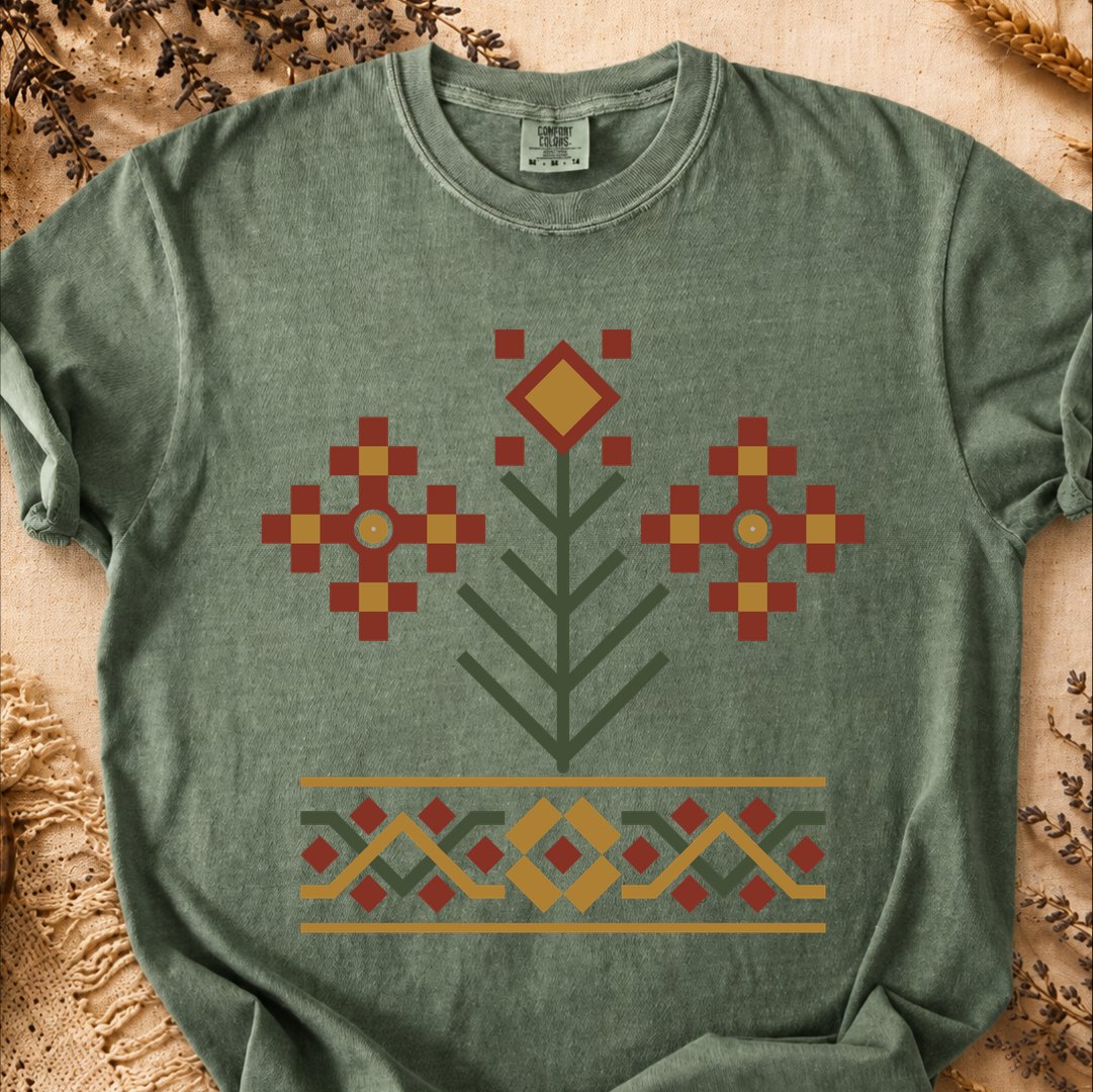 Spirit Tree Geometry, Ancient Symbols T-Shirt, Heavyweight