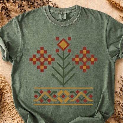 Spirit Tree Geometry, Ancient Symbols T-Shirt, Heavyweight