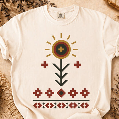 Spring in Bloom, Ancient Symbols T-Shirt, Heavyweight
