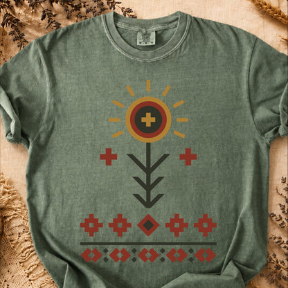 Spring in Bloom, Ancient Symbols T-Shirt, Heavyweight