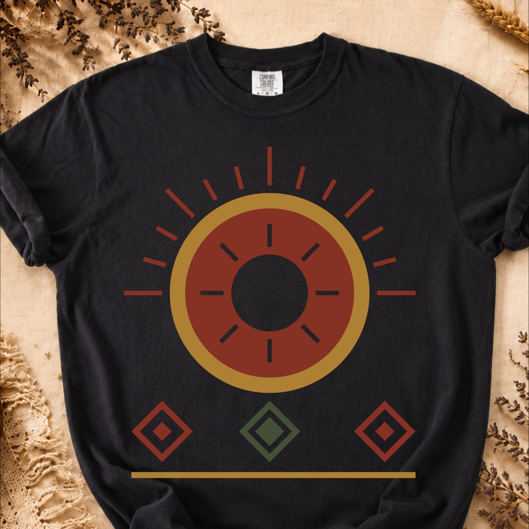 Sun Geometry, Ancient Symbols T-Shirt, Heavyweight