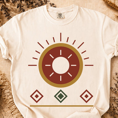 Sun Geometry, Ancient Symbols T-Shirt, Heavyweight