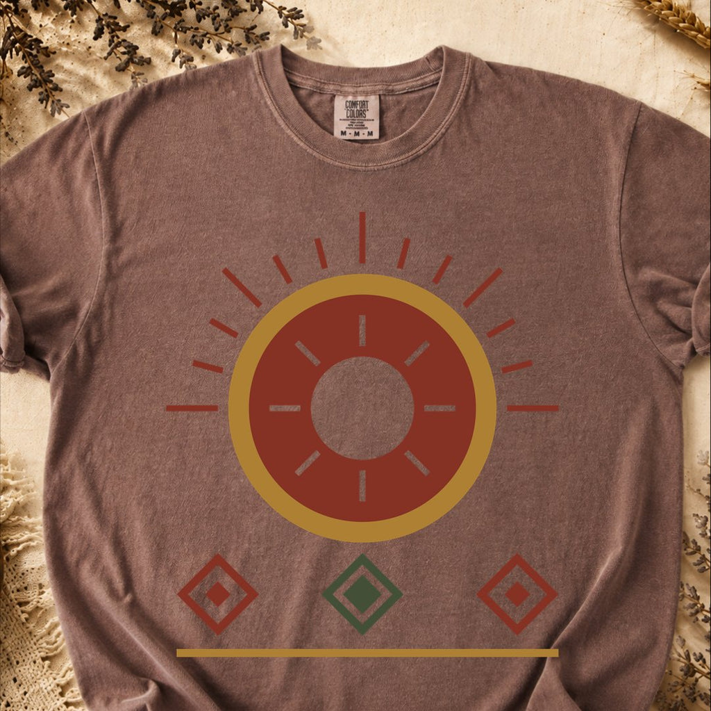 Sun Geometry, Ancient Symbols T-Shirt, Heavyweight
