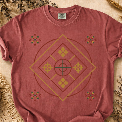 Sun Rhombus, Ancient Symbols T-Shirt, Heavyweight