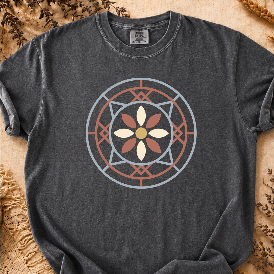 Sun Wheel Pattern, Ancient Symbols T-Shirt, Heavyweight