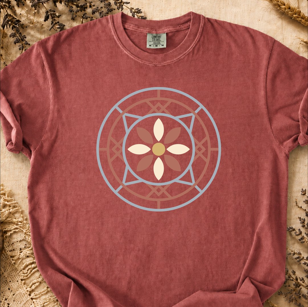 Sun Wheel Pattern, Ancient Symbols T-Shirt, Heavyweight