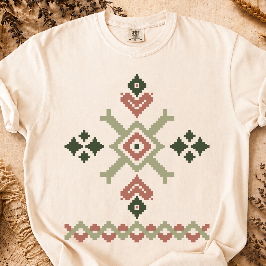 Tradition-Forged Diamond, Ancient Symbols T-Shirt, Heavyweight