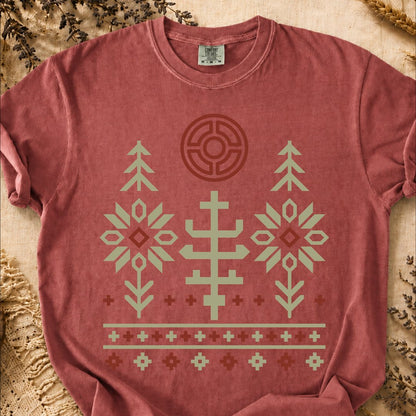 Winter Motif, Ancient Symbols T-Shirt, Heavyweight