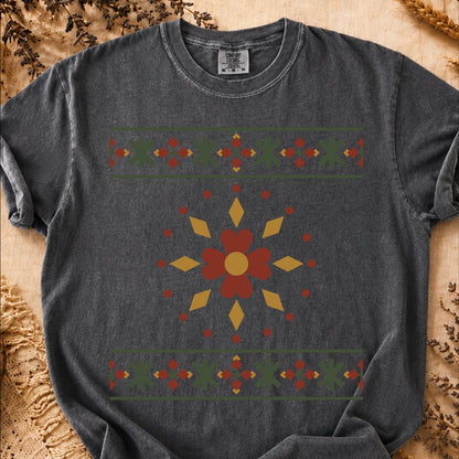 Winter Rhombus Orbit, Ancient Symbols T-Shirt, Heavyweight