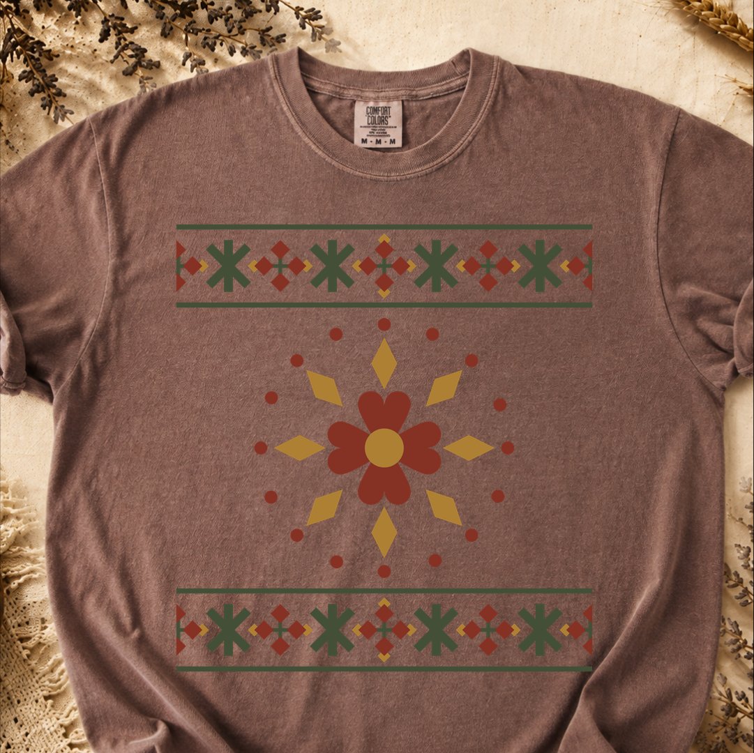 Winter Rhombus Orbit, Ancient Symbols T-Shirt, Heavyweight
