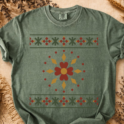 Winter Rhombus Orbit, Ancient Symbols T-Shirt, Heavyweight