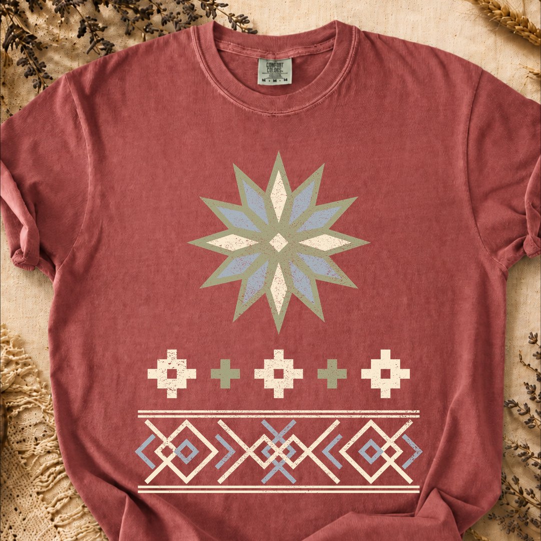 Winter Star Geometry, Ancient Symbols T-Shirt, Heavyweight