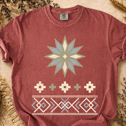 Winter Star Geometry, Ancient Symbols T-Shirt, Heavyweight