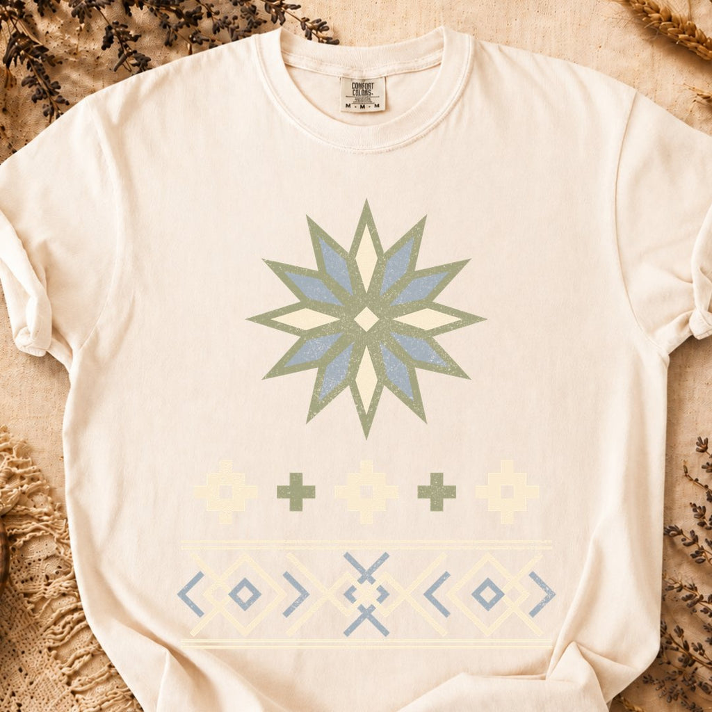 Winter Star Geometry, Ancient Symbols T-Shirt, Heavyweight