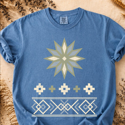Winter Star Geometry, Ancient Symbols T-Shirt, Heavyweight