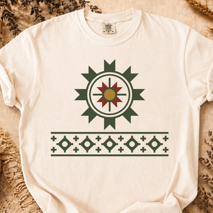 Winter Sun Cycle, Ancient Symbols T-Shirt, Heavyweight