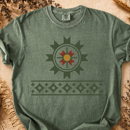 Winter Sun Cycle, Ancient Symbols T-Shirt, Heavyweight