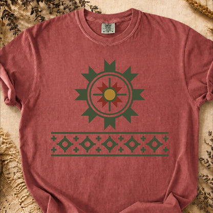 Winter Sun Cycle, Ancient Symbols T-Shirt, Heavyweight