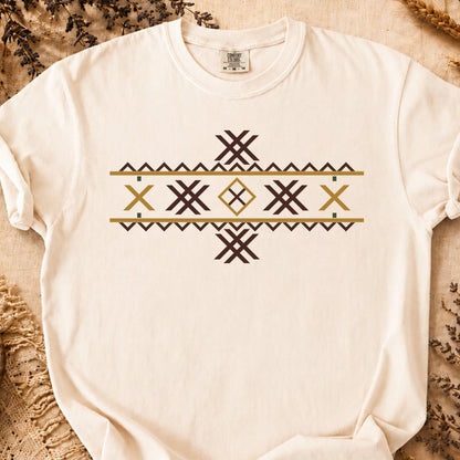 Wolf Fangs Motif, Ancient Symbols T-Shirt, Heavyweight