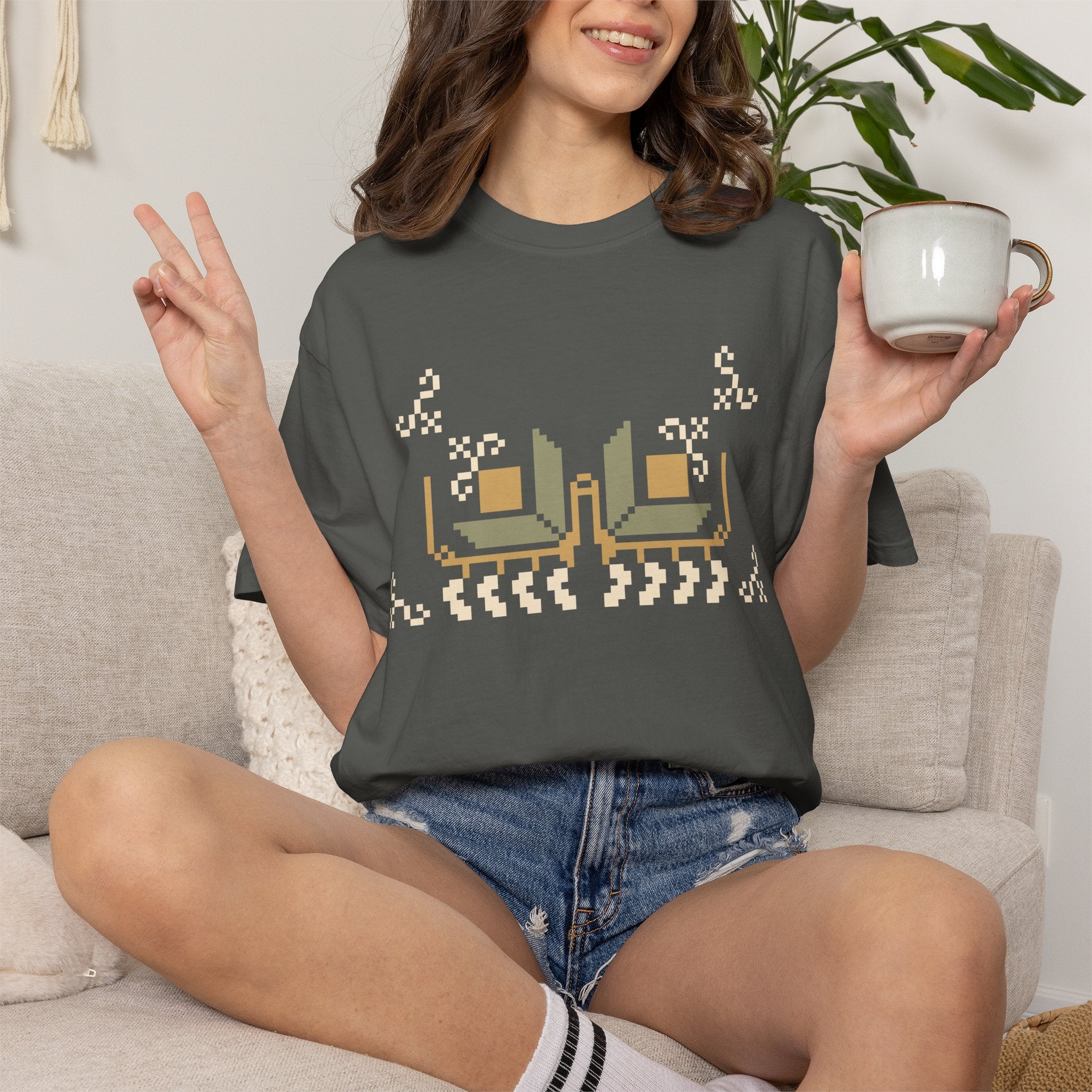 Primitive Grid, Ancient Symbols T-Shirt, Heavyweight