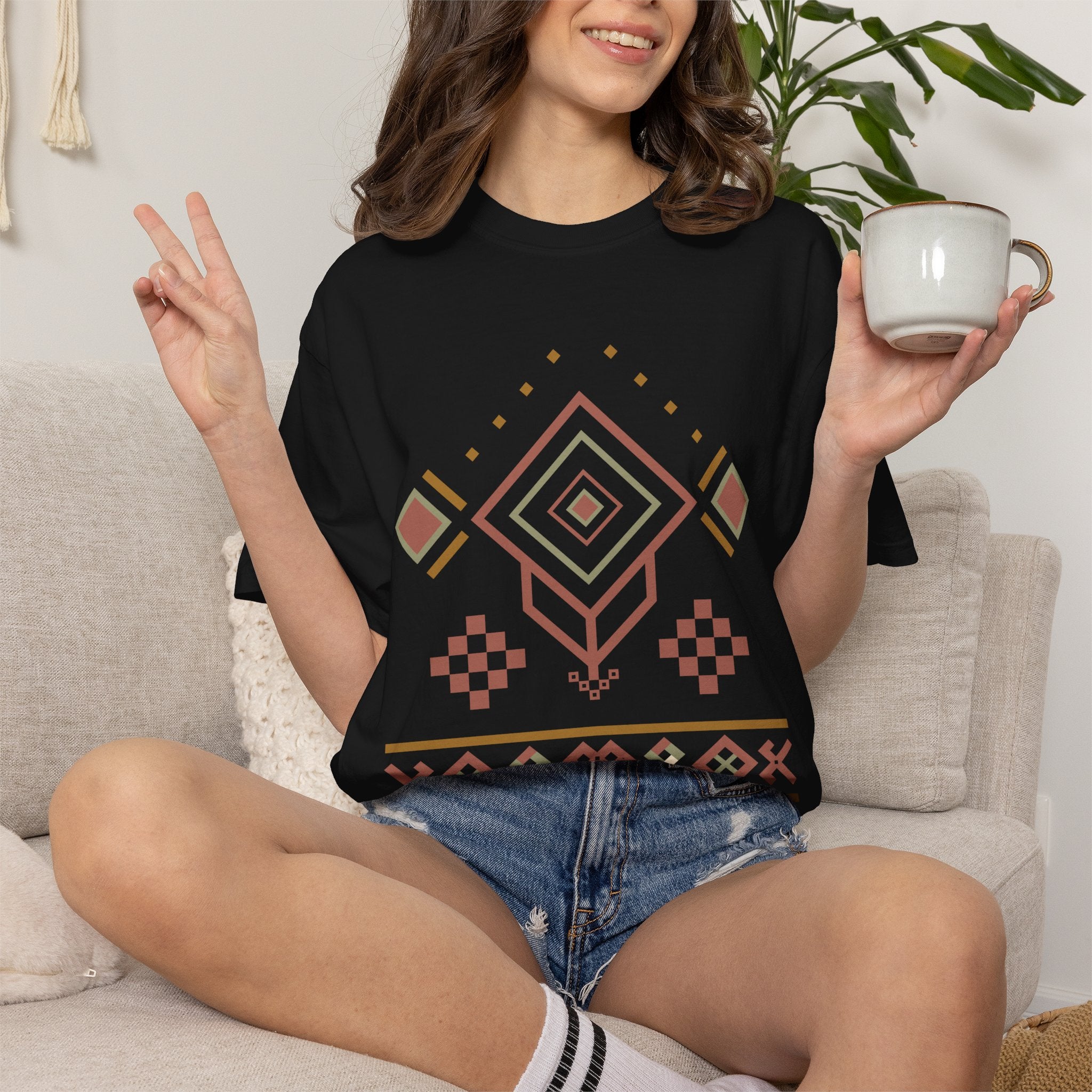 Pattern of Vitality, Ancient Symbols T-Shirt, Heavyweight