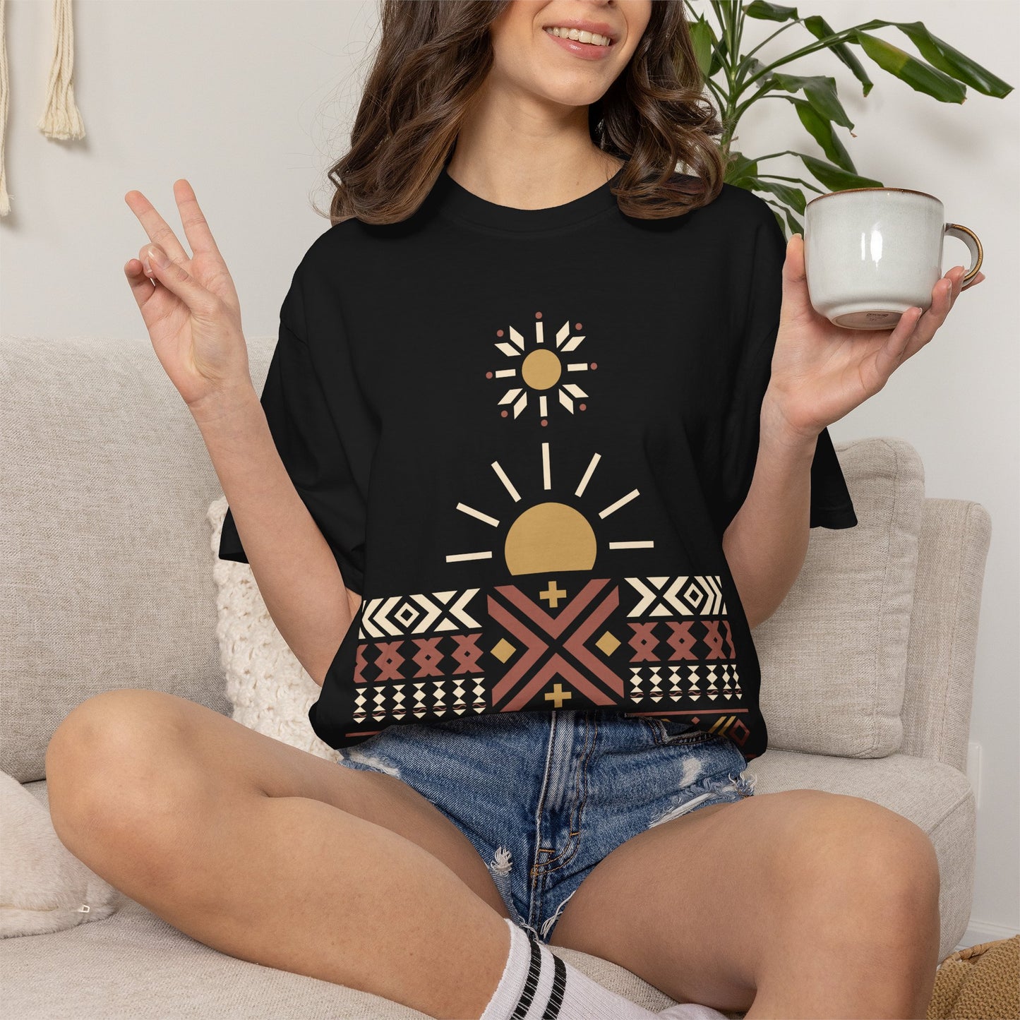 Quiet Sunburst, Ancient Symbols T-Shirt, Heavyweight