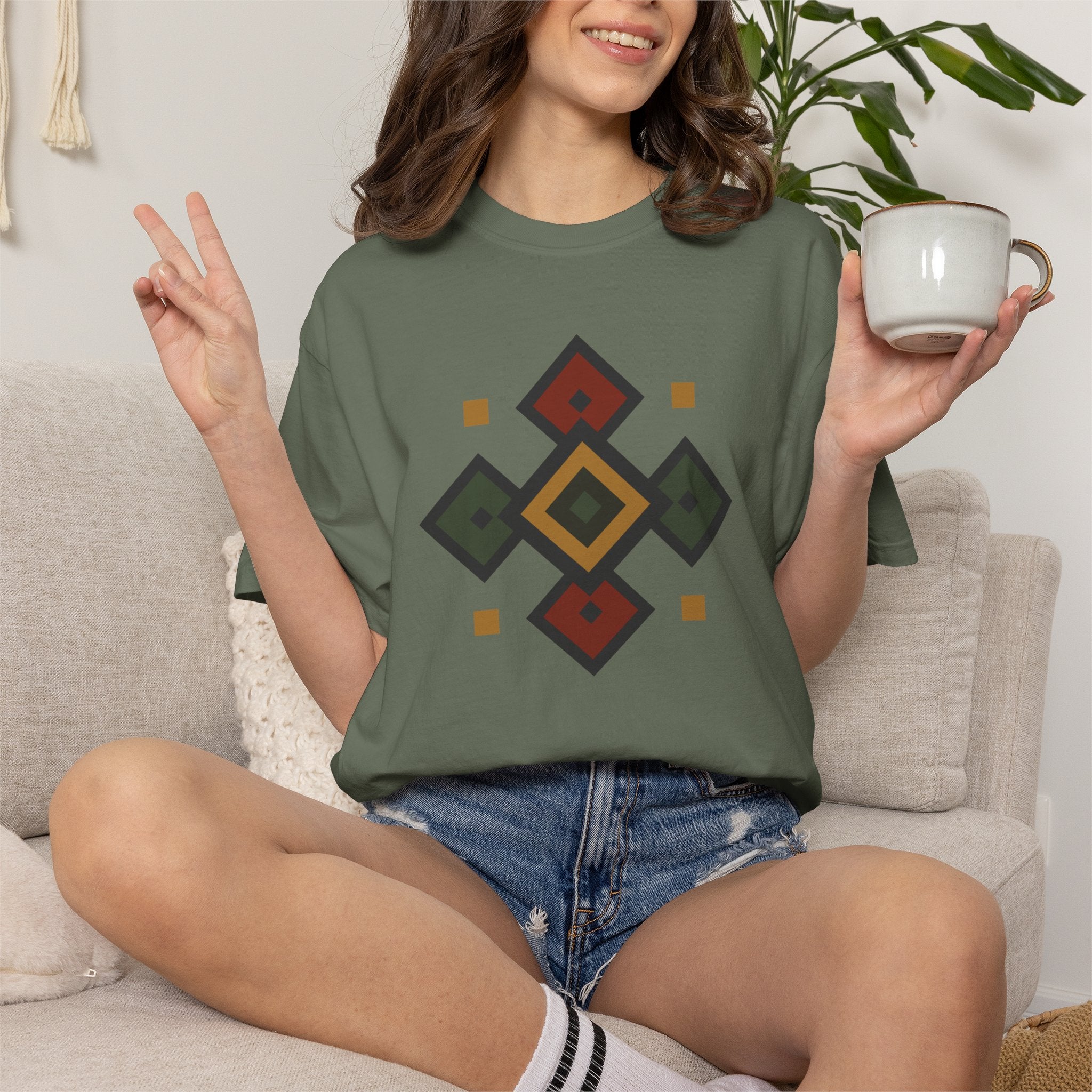 Origins Pattern, Ancient Symbols T-Shirt, Heavyweight